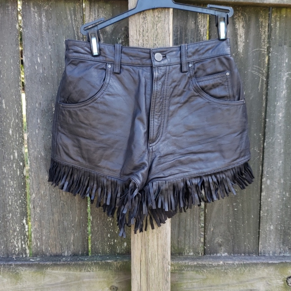 Harley Davidson leather shorts